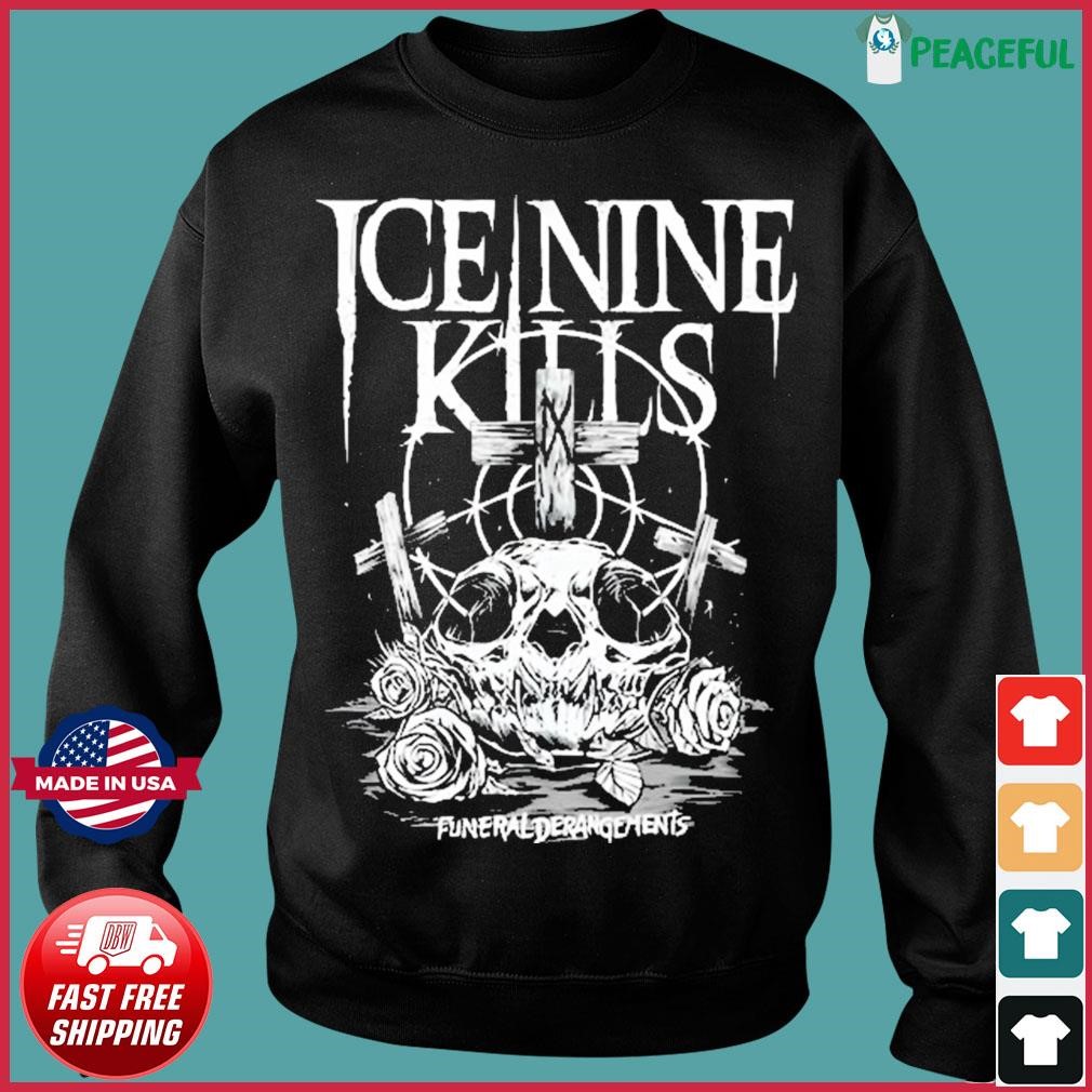Official Derangements Beneath hoodie, Shirt, top Lays Funeral Of sleeve Wrath God This Ice Soil! tank and sweater, long Nine Kills The Merch