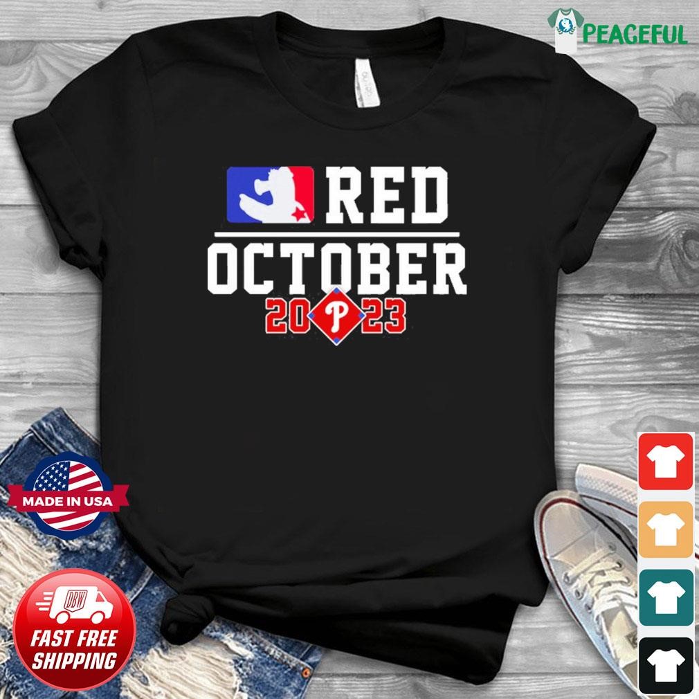 Red October Philadelphia Phillies baseball players name shirt