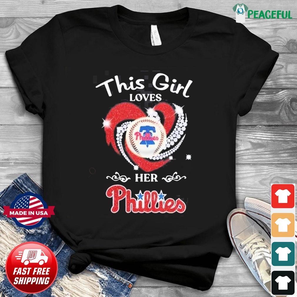 This Girl Love Her Philadelphia Phillies Heart Diamond shirt