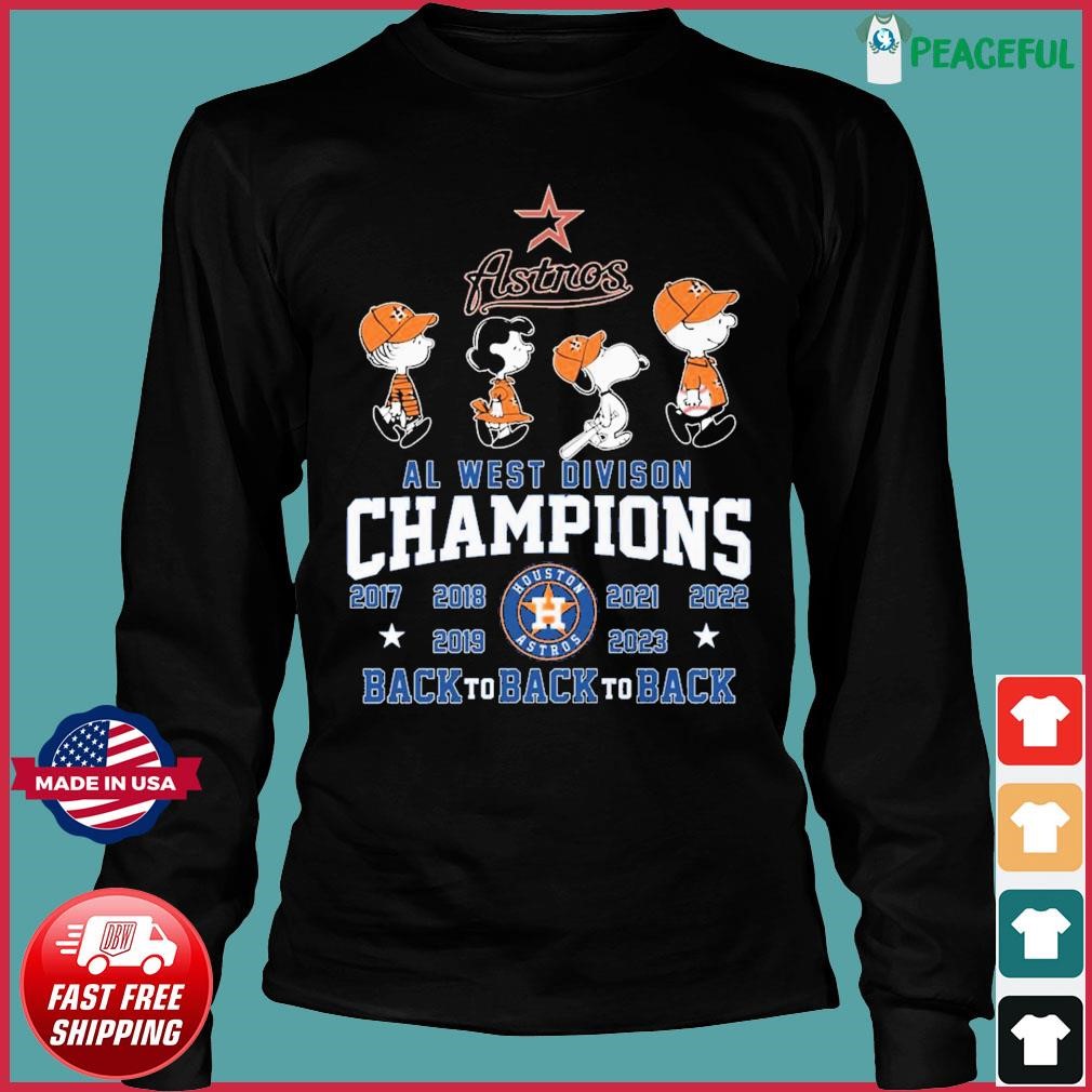 Peanuts Houston Astros AL West Division Champions back to back to