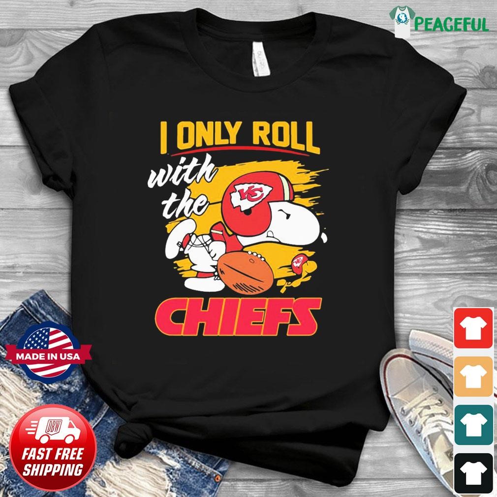 Snoopy And Woodstock I Only Roll With The Cincinnati Bengals T-Shirt - T- shirts Low Price