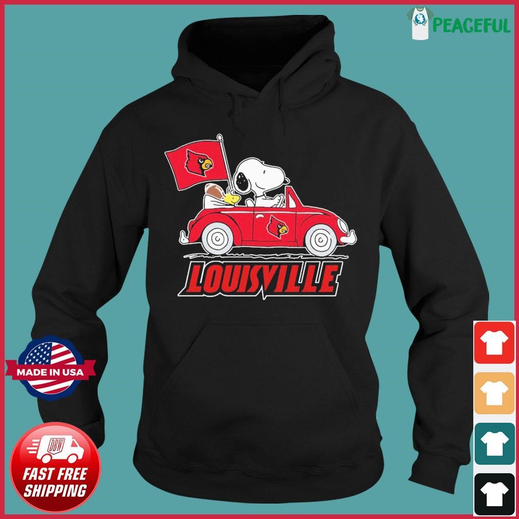 Snoopy and Woodstock go Louisville Cardinals Go Cars 2023 shirt