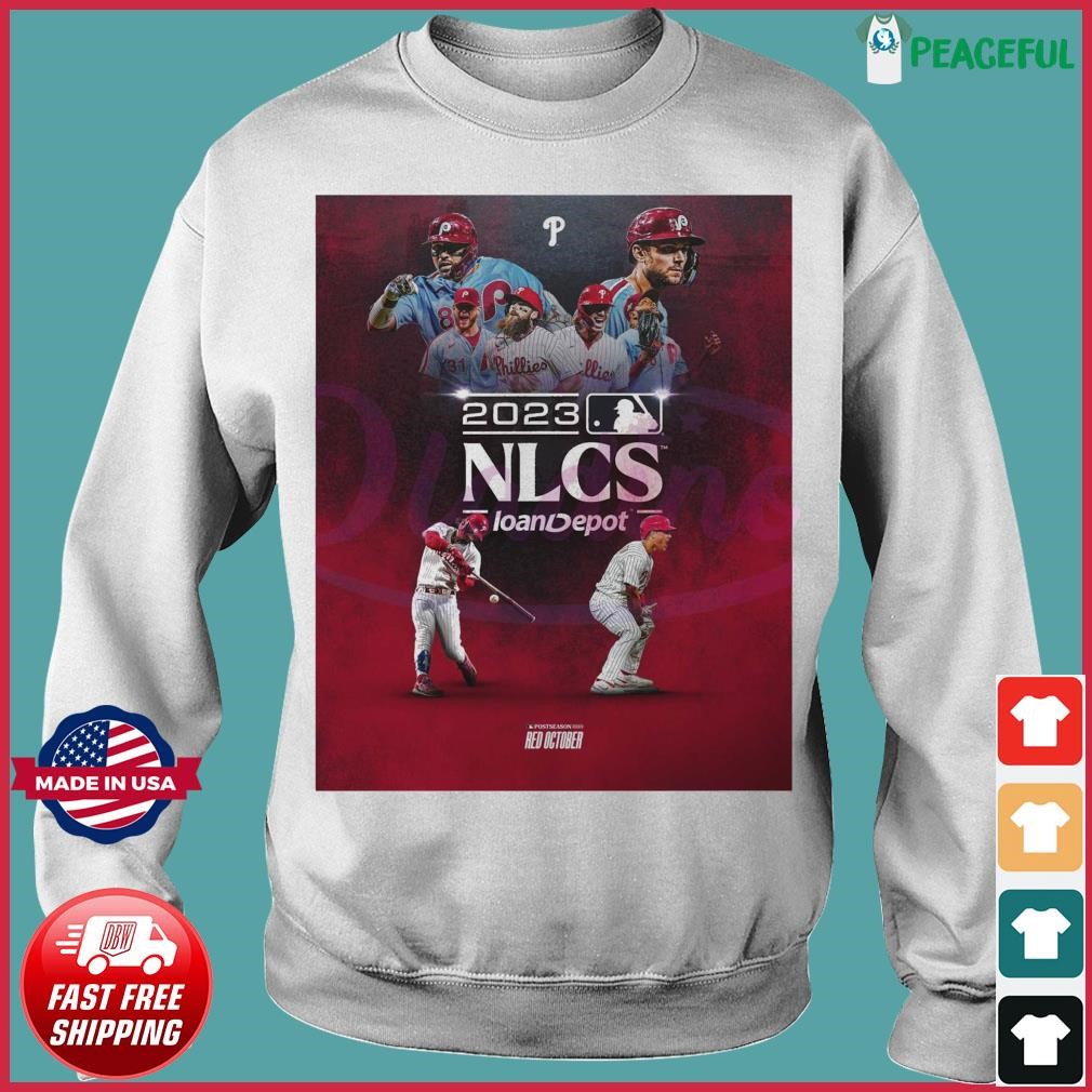 Philadelphia Phillies Onto The NLCS 2023 Poster Shirt, hoodie, sweater,  long sleeve and tank top