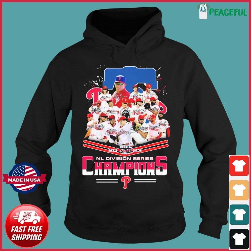 MLB Philadelphia Phillies team 2022 National League Champions signatures  shirt, hoodie, sweater, long sleeve and tank top