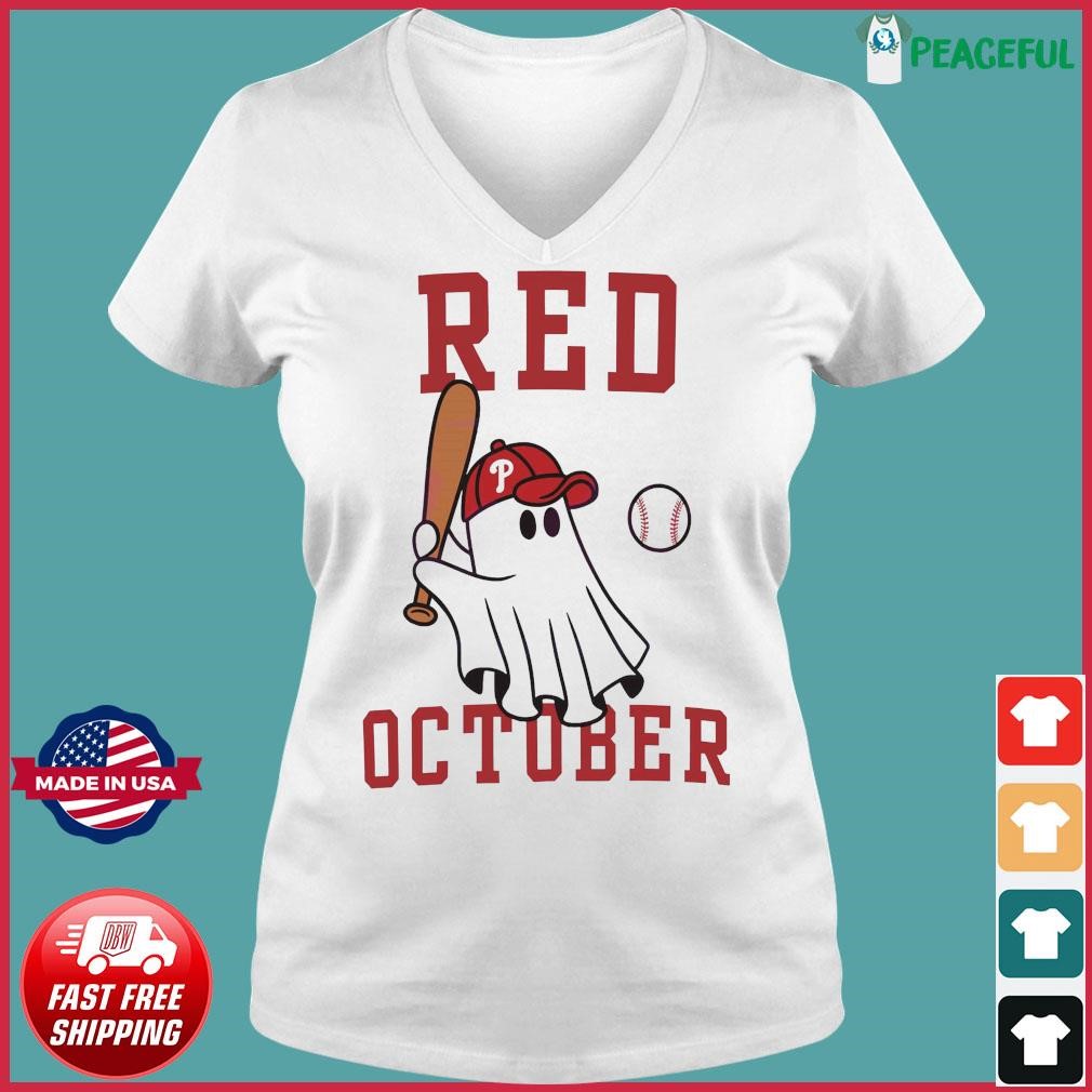 Phillies Philly Red October Cute Ghost shirt - Limotees