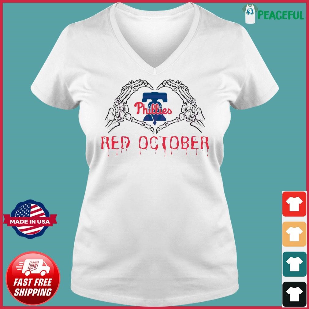 Phillies Skeleton Hand Red October shirt, hoodie, longsleeve