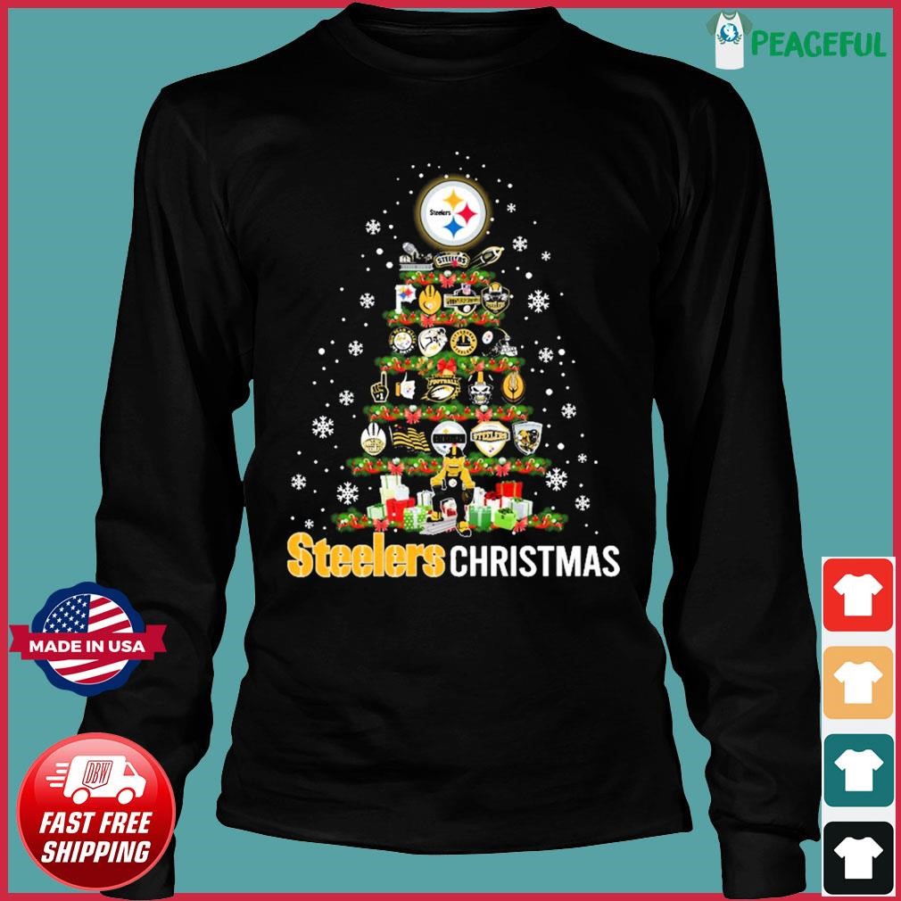 The Peanuts Pittsburgh Steelers Christmas Tree 2023 Shirt, hoodie