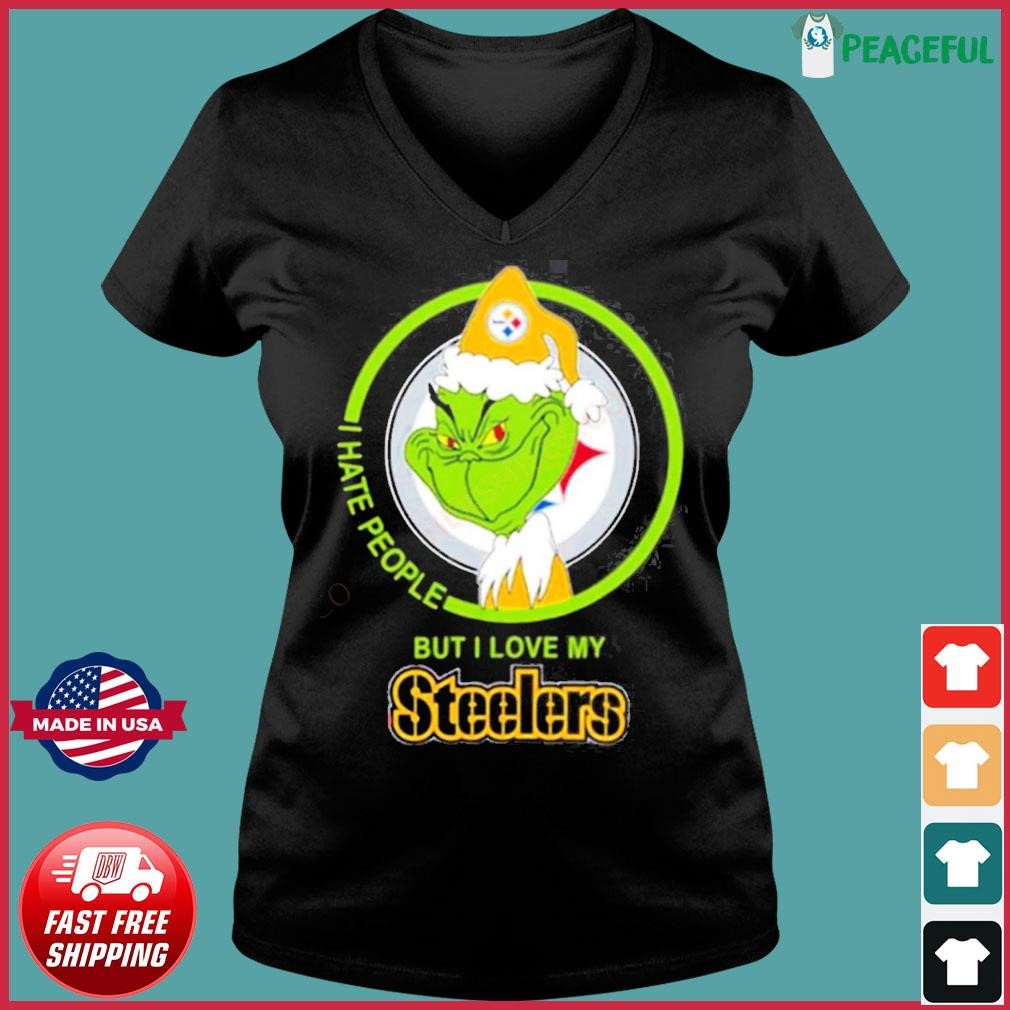 Pittsburgh Steelers Nfl Christmas Grinch I Hate People But I Love My  Favorite Football Team Shirt, hoodie, sweater, long sleeve and tank top