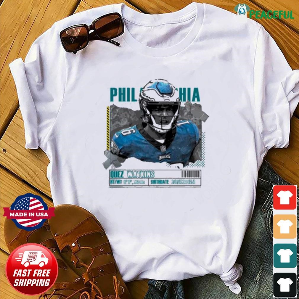 Quez Watkins Football Paper Poster Eagles Shirt