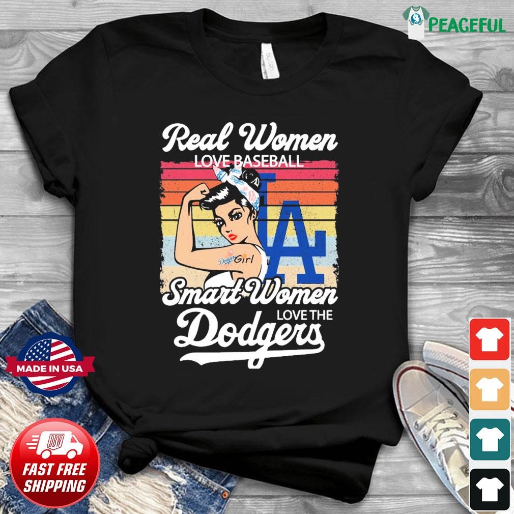 Vintage Women's Support Los Angeles Dodgers Baseball Print Sweatshirt