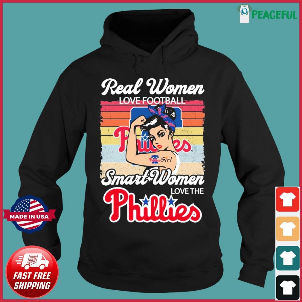 Top real women love baseball smart women love the Philadelphia Phillies  heart logo shirt – Emilytees