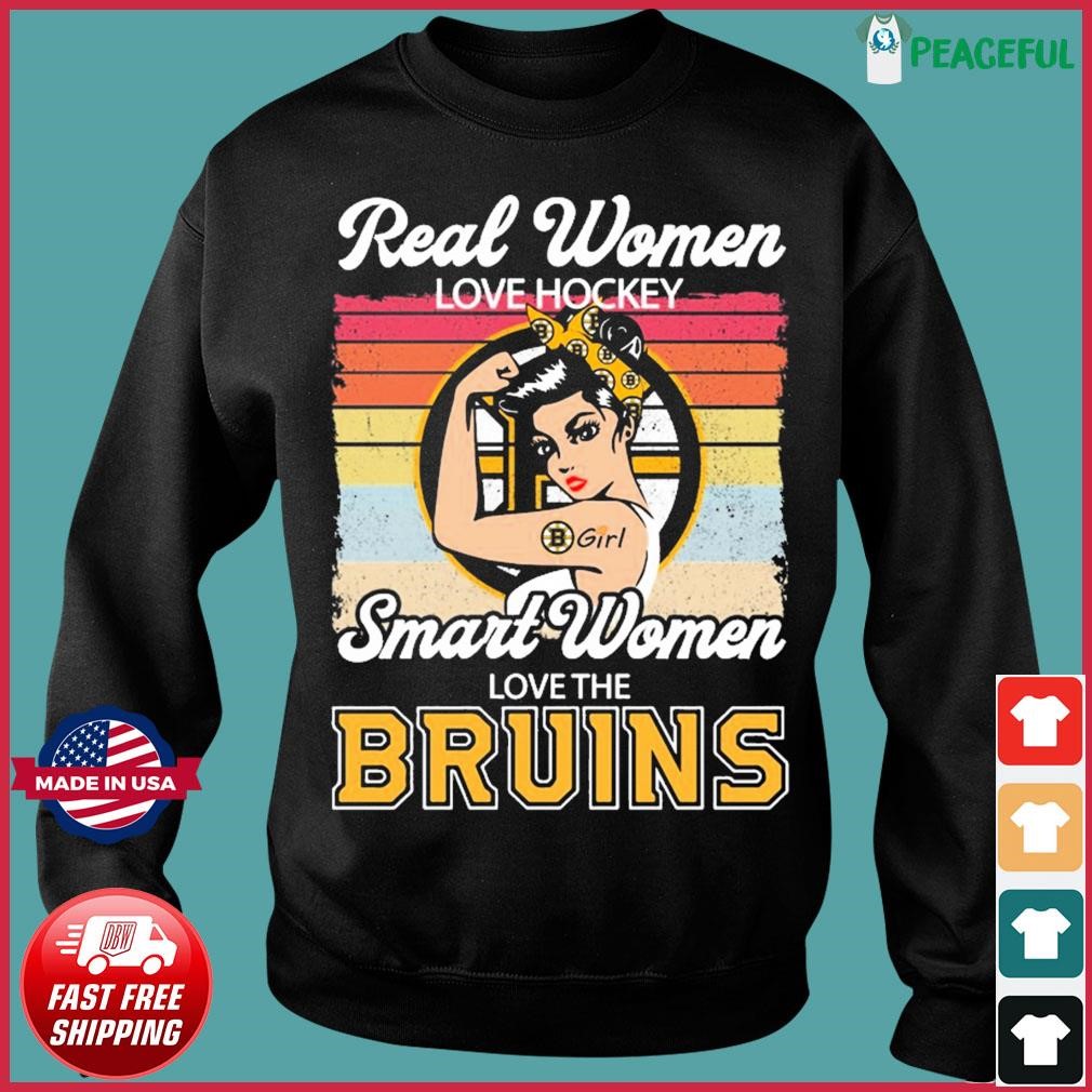 Get Real Women Love Hockey Smart Women Live The Boston Bruins NHL Team  Vintage Shirt For Free Shipping • Podxmas