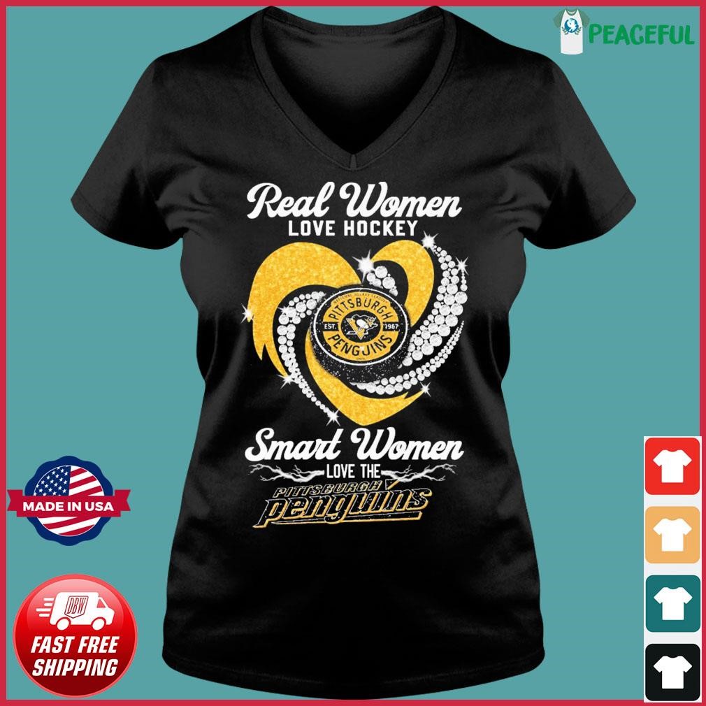 Original Real women love hockey smart women love the Pittsburgh Penguins  shirt