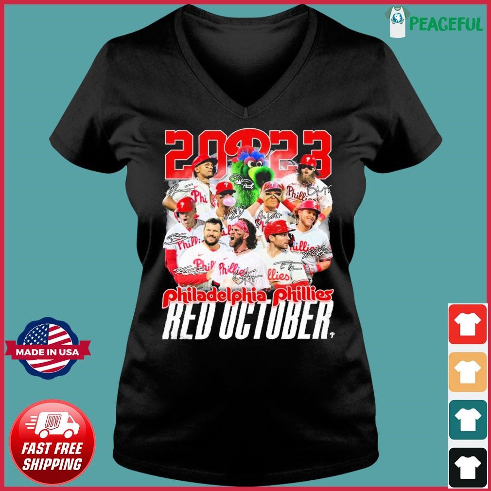 Original Philadelphia Phillies NLCS 2023 Red October signatures Shirt,  hoodie, sweater, long sleeve and tank top