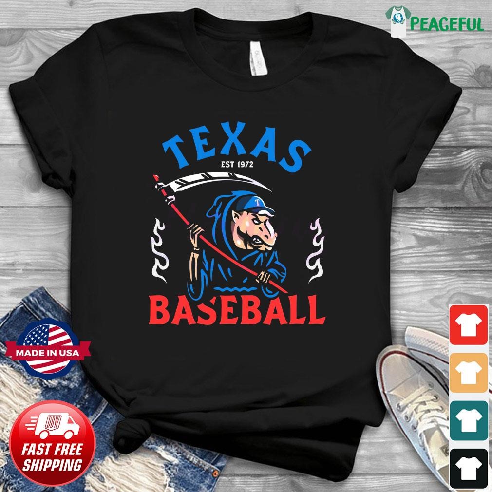 Texas Rangers Reaper Baseball Shirts Mlb Texas Rangers Games T