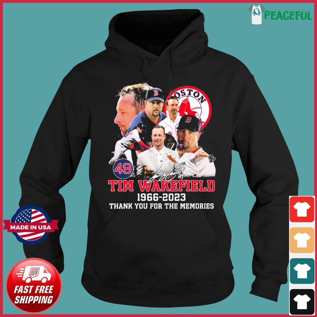 Vintage Tim Wakefield Shirt MLB Shirt Boston Red Sox RIP Tim Wakefield  1966-2023 Thank You For The Memories Sweatshirt-tren… in 2023