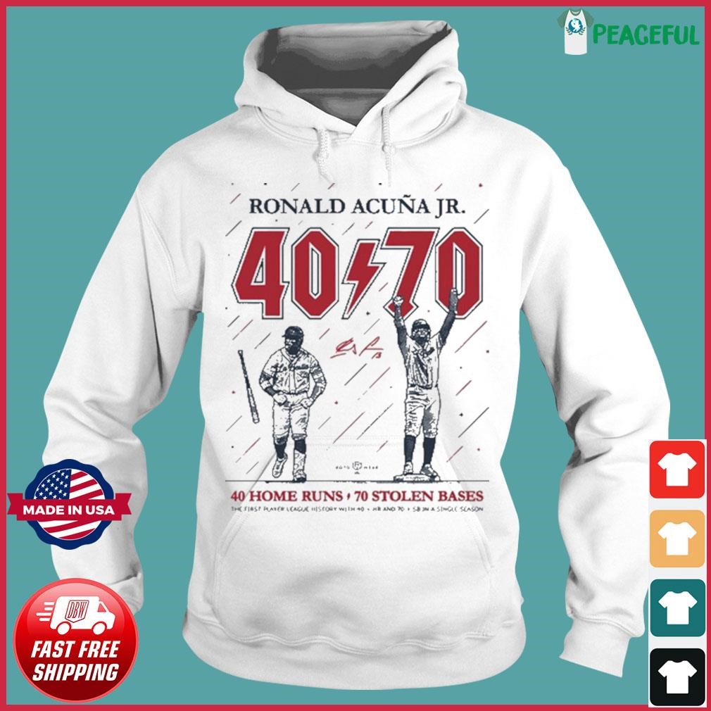 Ronald Acuña Jr 40 70 40 Home Runs 70 Stolen Bases Shirt, hoodie, sweater,  long sleeve and tank top