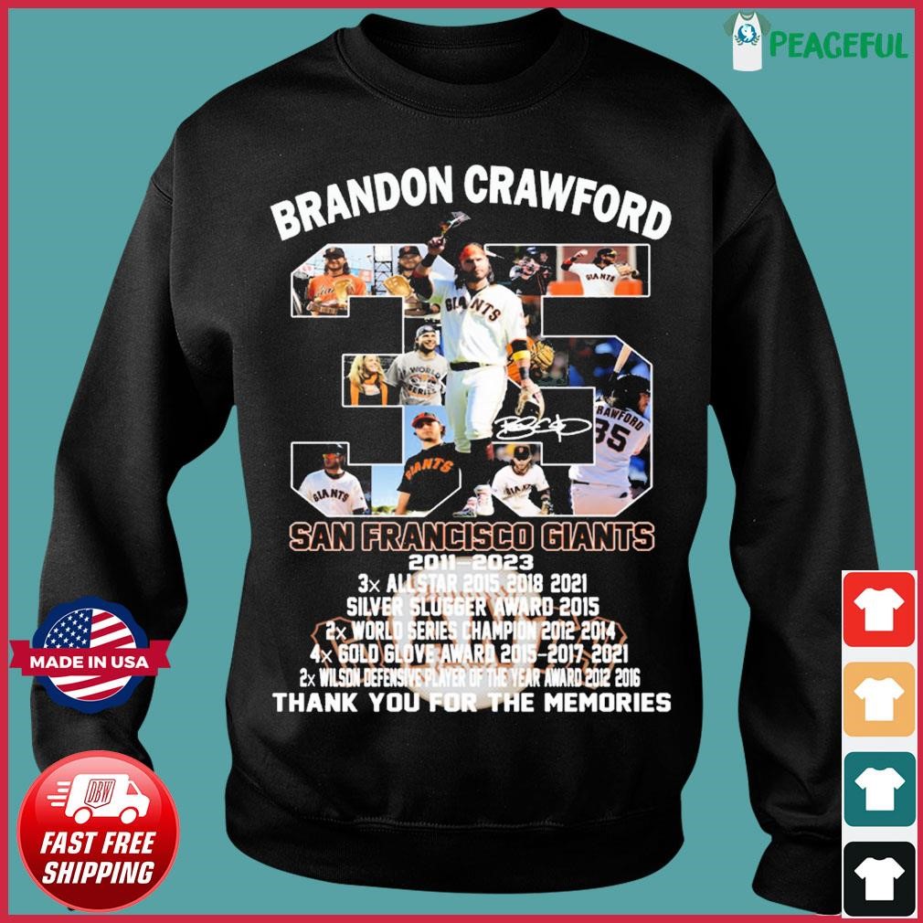 35 Brandon Crawford San Francisco Giants 2011 – 2023 Thank You For