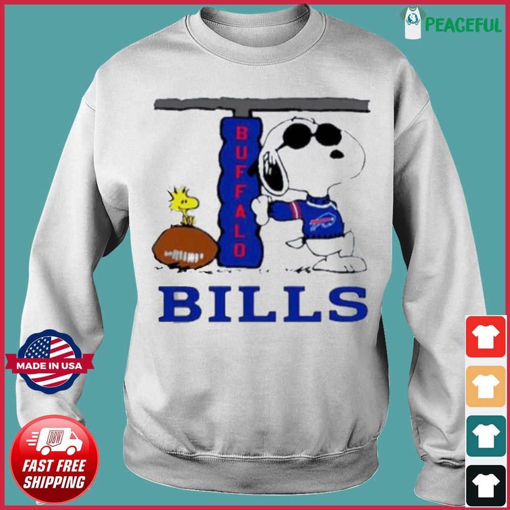 Buffalo Bills Snoopy Joe Cool We're Awesome Youth Sweatshirt 