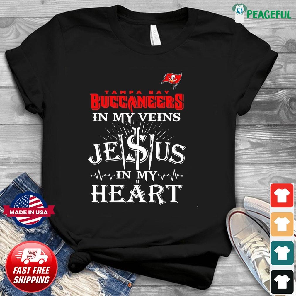 49ers Shirt San Francisco In My Veins Jesus In My Heart - Personalized  Gifts: Family, Sports, Occasions, Trending