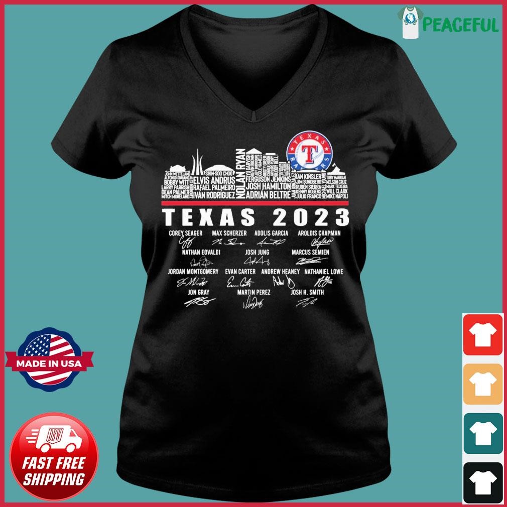 Texas Rangers Players Texas 2023 City Skyline Shirt, hoodie, longsleeve,  sweatshirt, v-neck tee