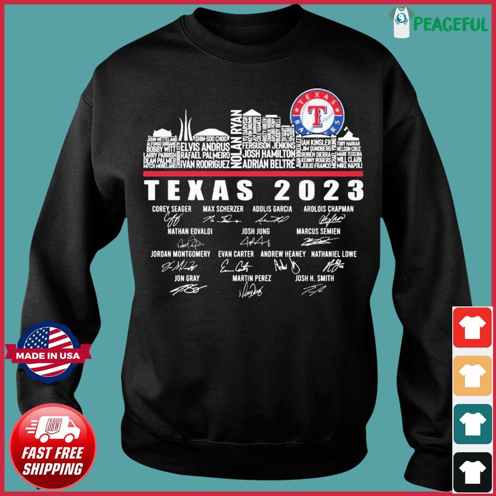 Texas Rangers Players 2023 Thank You For The Memories Signatures Shirt