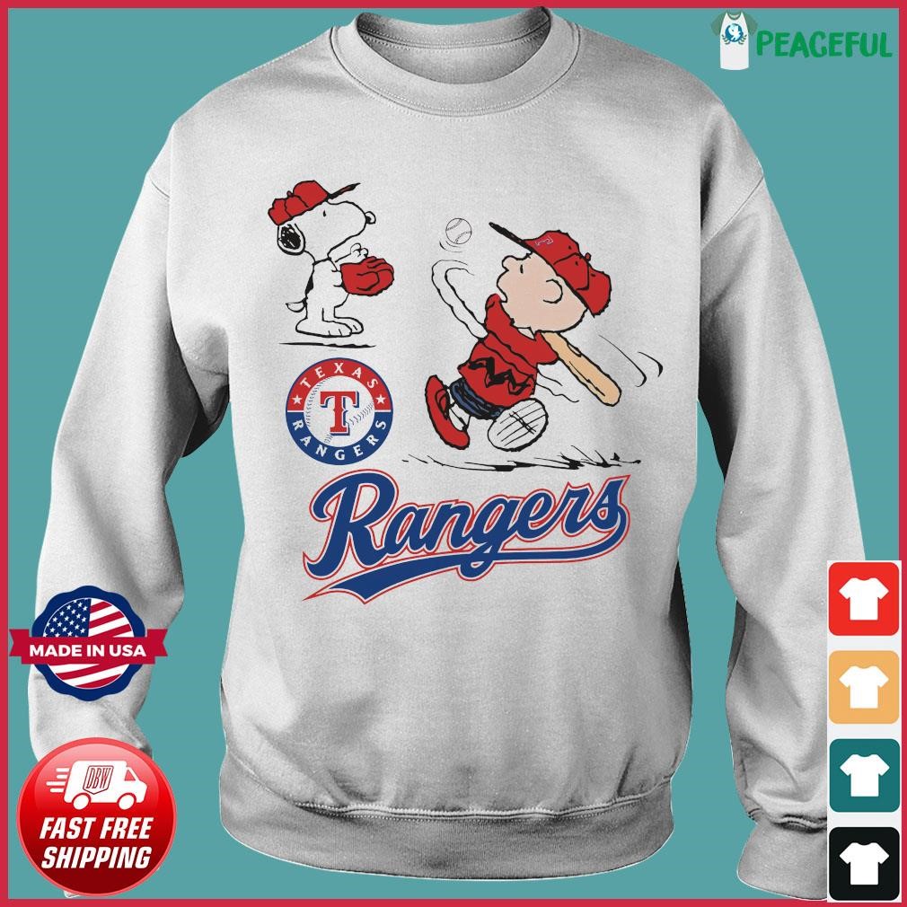 Texas Rangers X Peanuts Snoopy And Charlie Brown Alcs 2023 T-shirt,Sweater,  Hoodie, And Long Sleeved, Ladies, Tank Top
