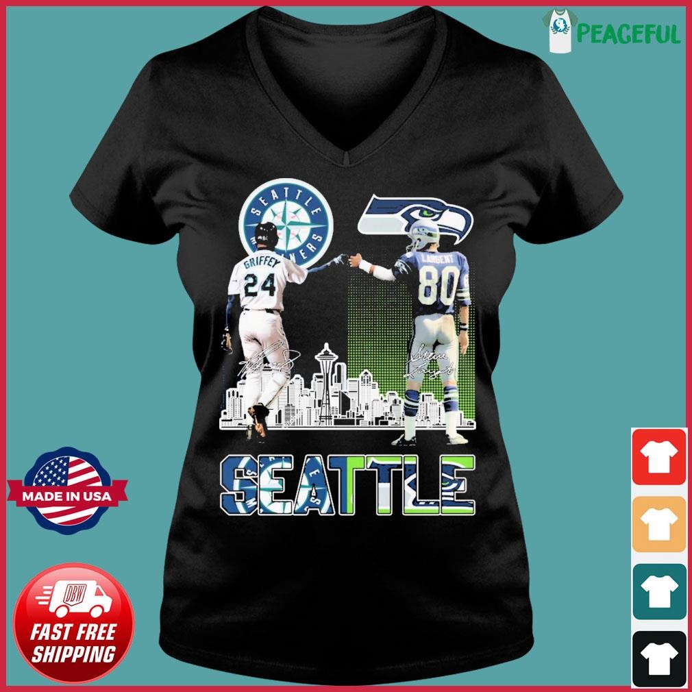 Official Ken griffey jr and steve largent Seattle city signatures T-shirt,  hoodie, tank top, sweater and long sleeve t-shirt