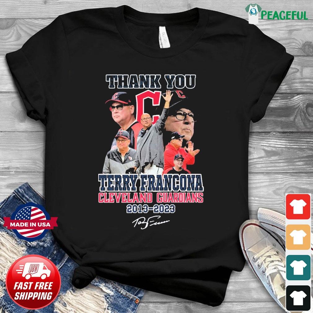 Thank You Terry Francona Cleveland Guardians 2013-2023 Signature Shirt,  hoodie, sweater and long sleeve