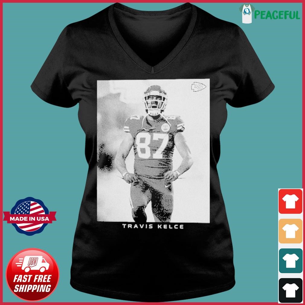 Travis kelce Kansas city Chiefs majestic threads player graphic