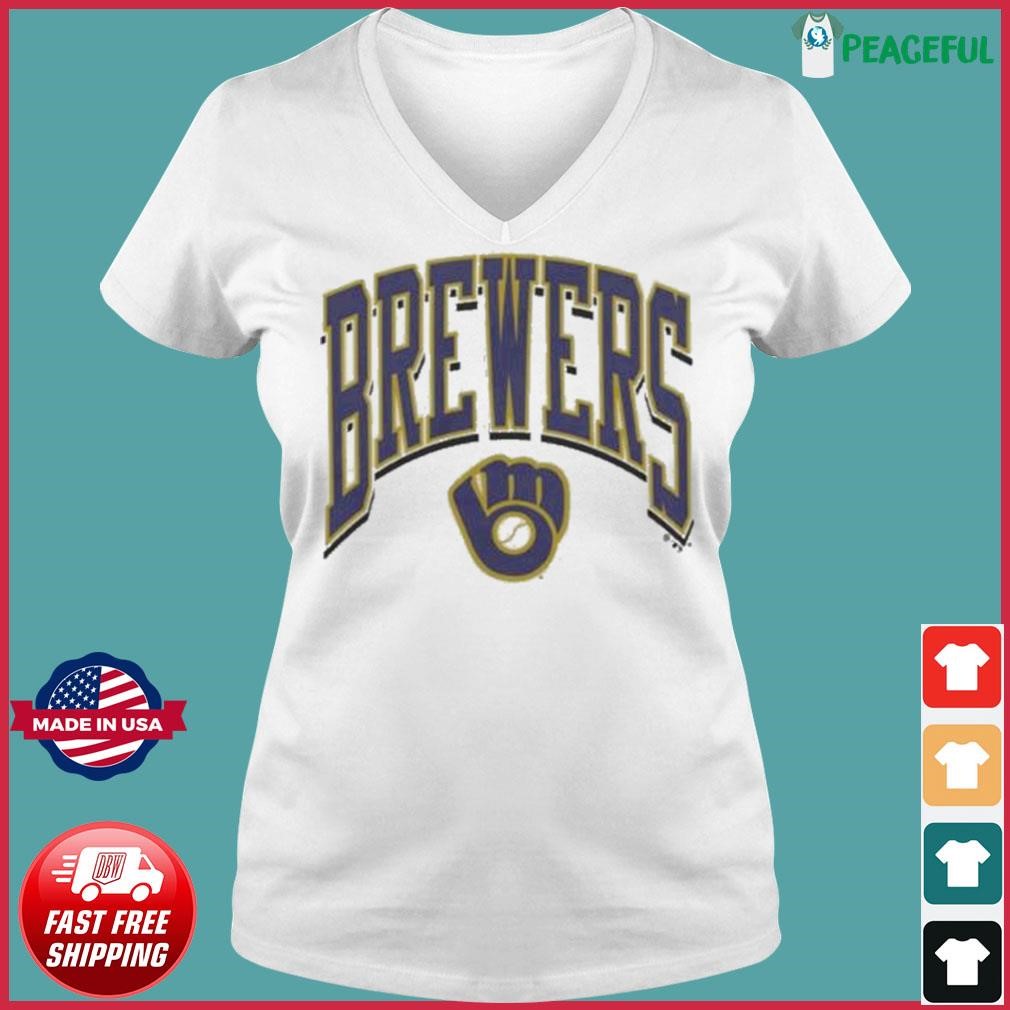 Women's Starter White Milwaukee Brewers Perfect Game V-Neck T-Shirt