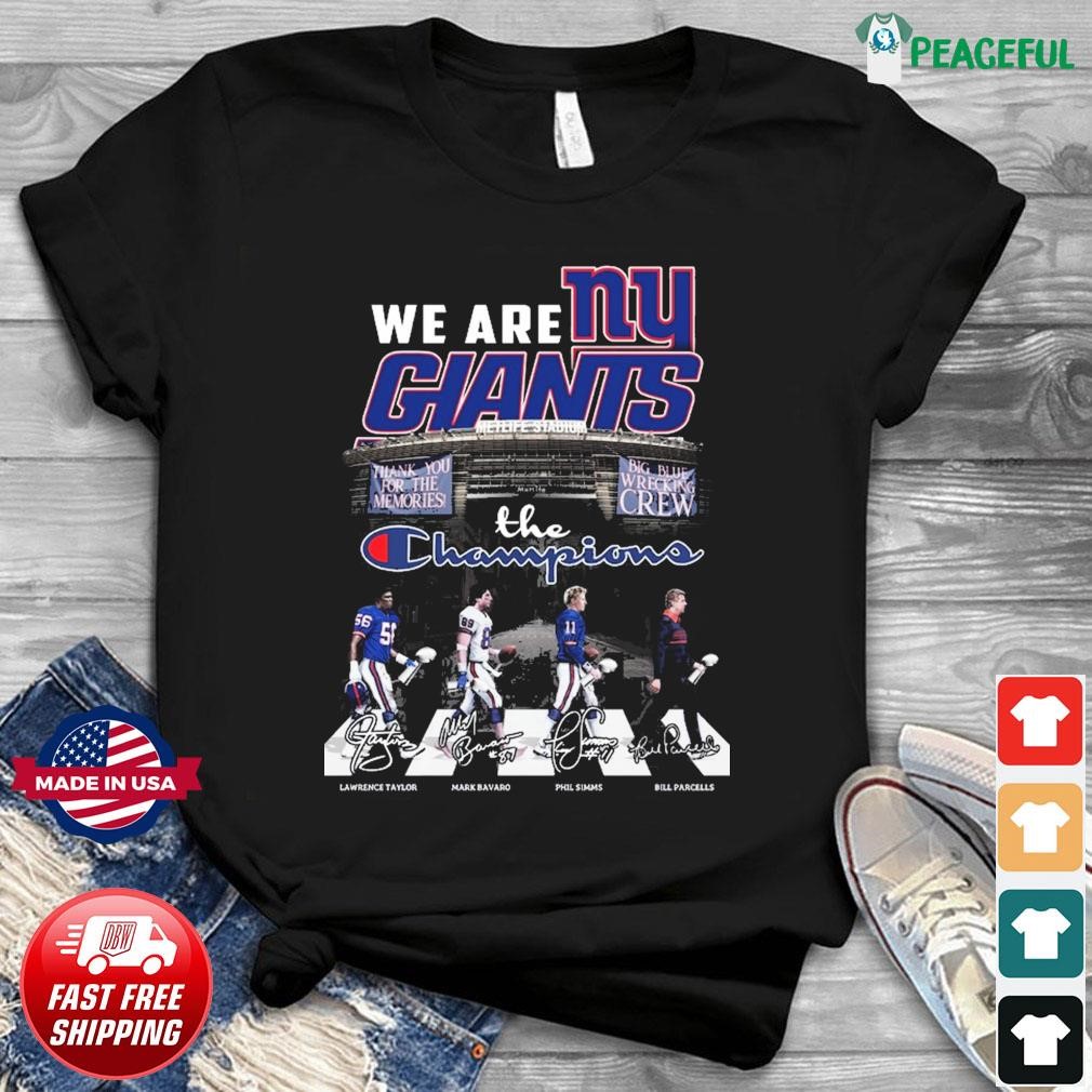 We Are New York Giants The Champion Abbey Road Signatures Shirt