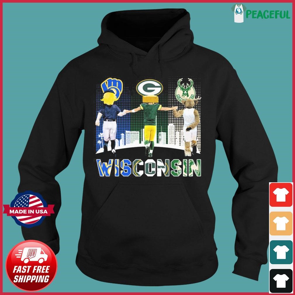 Wisconsin City Sport Teams Mascot Packers Brewers And Bucks T-Shirt,  hoodie, sweater, long sleeve and tank top