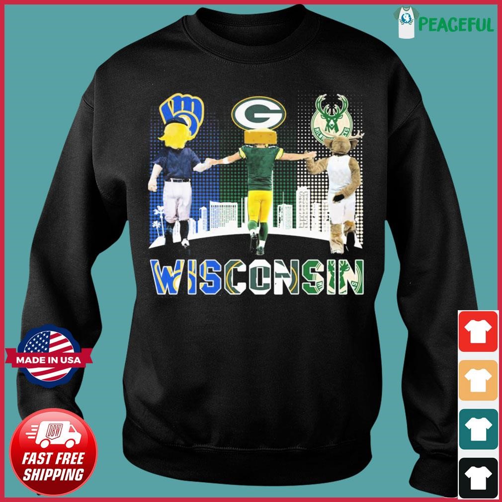 Wisconsin sport team city Green Bay Packers Milwaukee Brewers Milwaukee  Bucks shirt - T-Shirt AT Fashion LLC