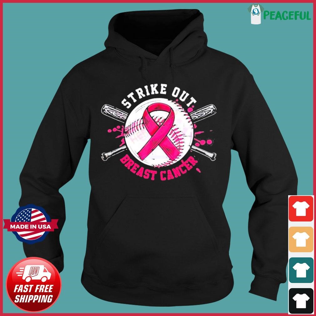 Strike Out Breast Cancer Awareness Pink Ribbon Baseball T Shirts, Hoodies,  Sweatshirts & Merch