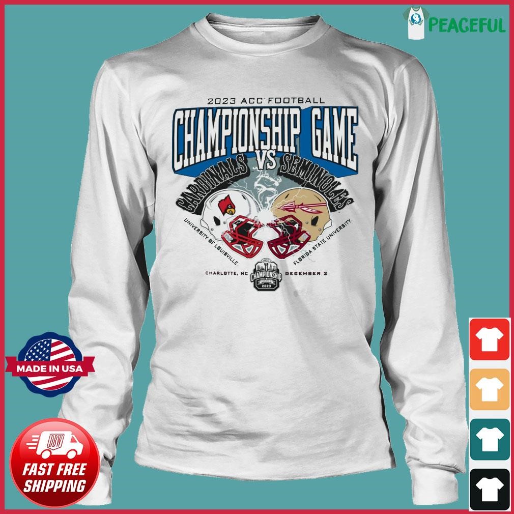 Official Atlantic Coast Conference Football Championship 2023 University Of  Louisville vs Florida State University Shirt, hoodie, sweater and long  sleeve