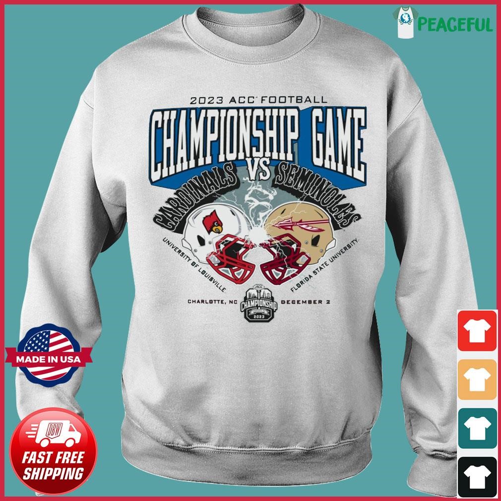 Atlantic Coast Conference Football Championship 2023 University Of  Louisville vs Florida State University Shirt, hoodie, sweater, long sleeve  and tank top