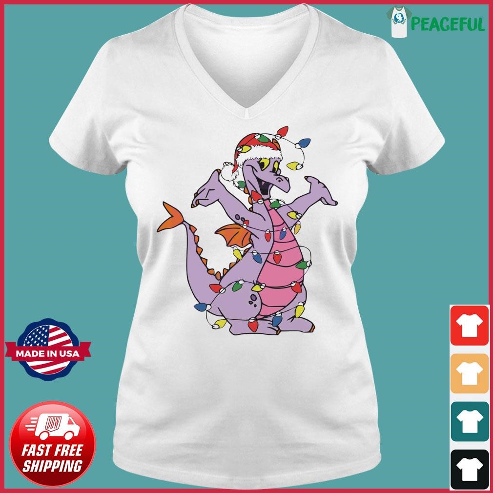 https://images.peacefulpremium.com/2023/11/Figment-Dragon-Santa-Hat-Light-Shirt-Ladies-V-neck-Tee.jpg