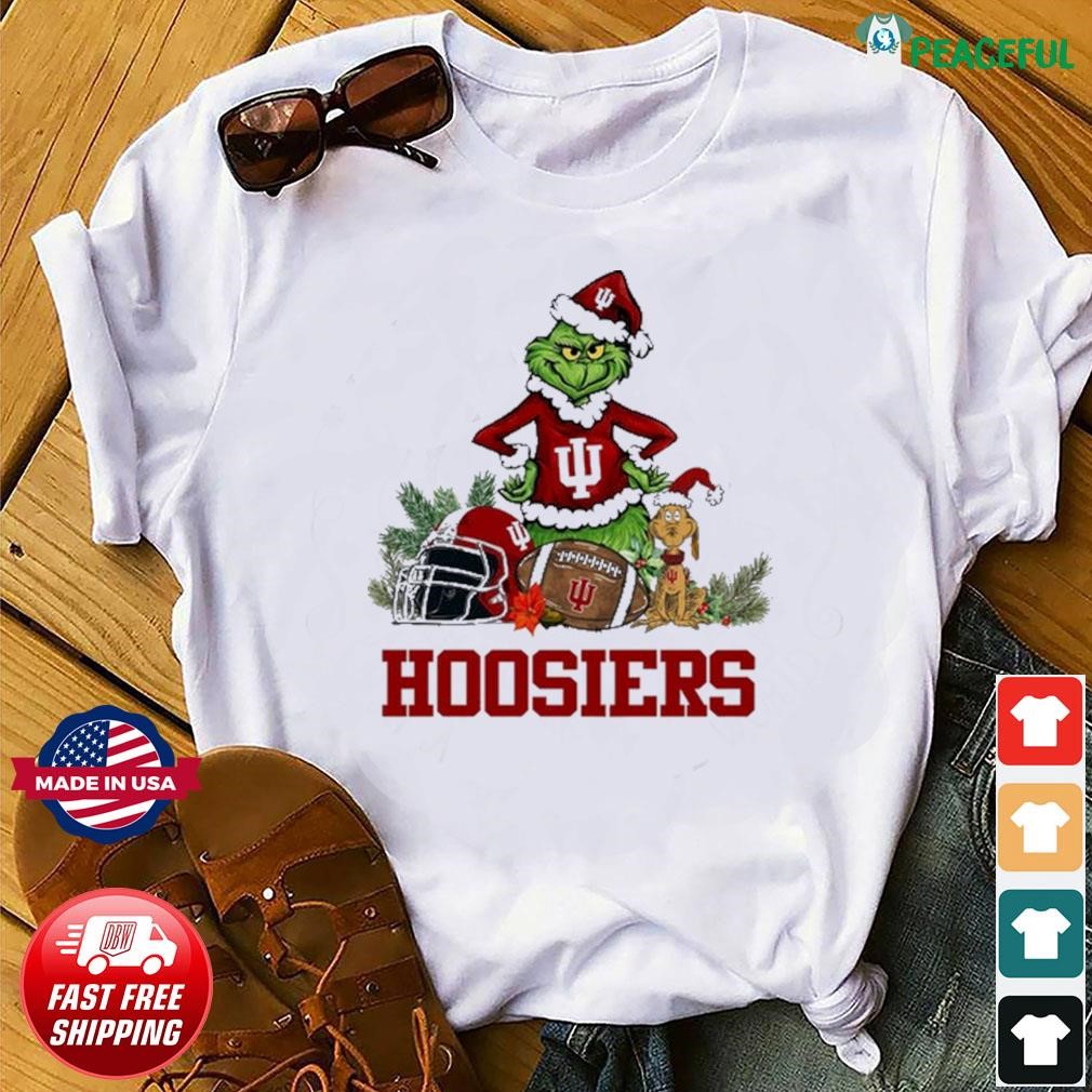 Indiana Santa Grinch And Santa Dog Christmas Shirt, hoodie, sweater ...