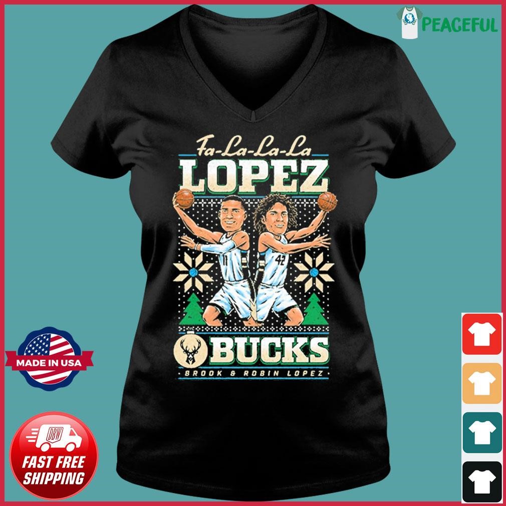 Lopez Brothers Brook And Robin Lopez Milwaukee Bucks Shirt Ladies V-neck Tee.jpg