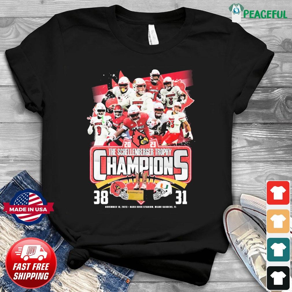 Louisville Cardinal 2023 The Schellenberger Trophy Champions Score Shirt