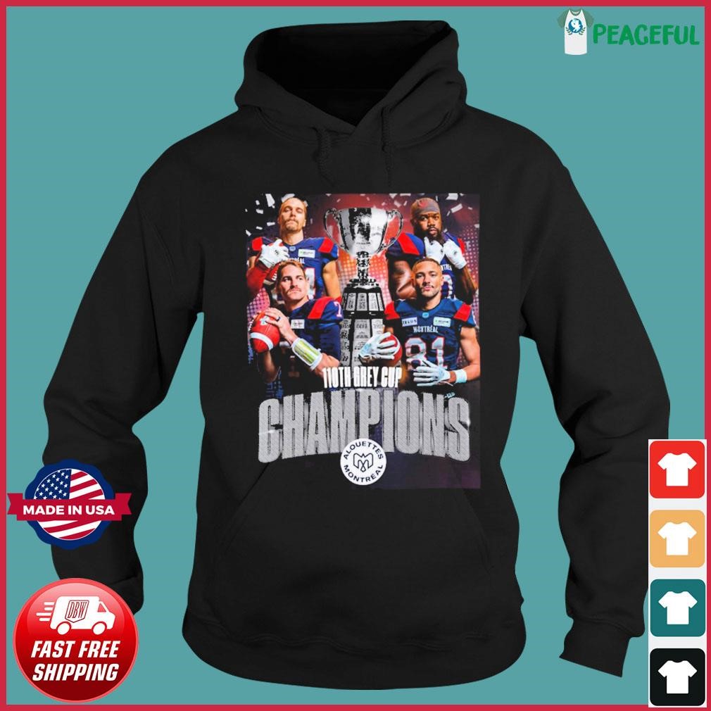 Montreal Alouettes 110th Grey Cup Champions shirt