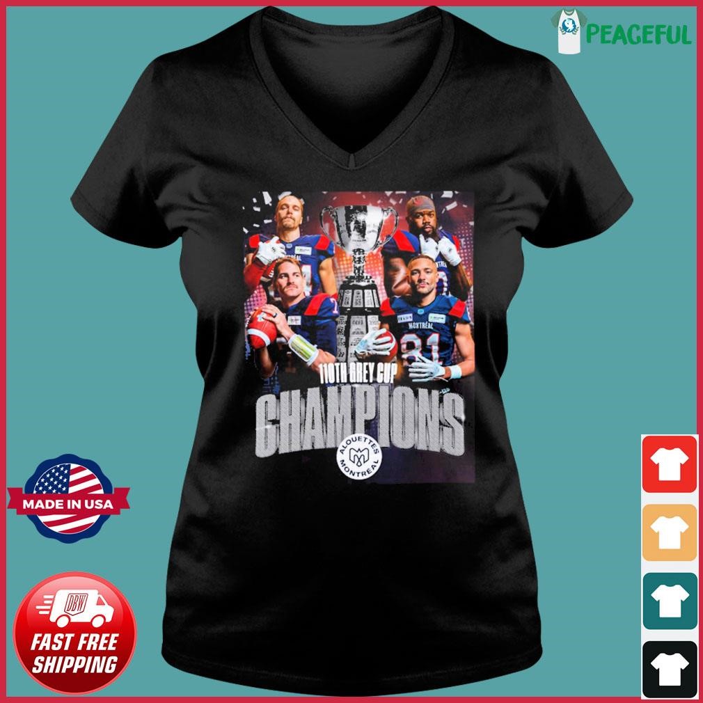 Montreal Alouettes 110th Grey Cup Champions shirt Ladies V-neck Tee.jpg