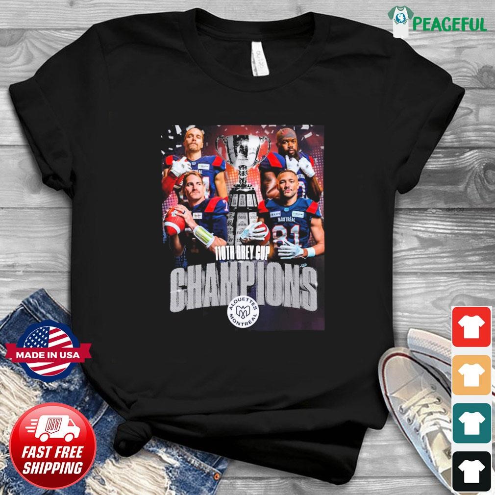 Montreal Alouettes 110th Grey Cup Champions shirt