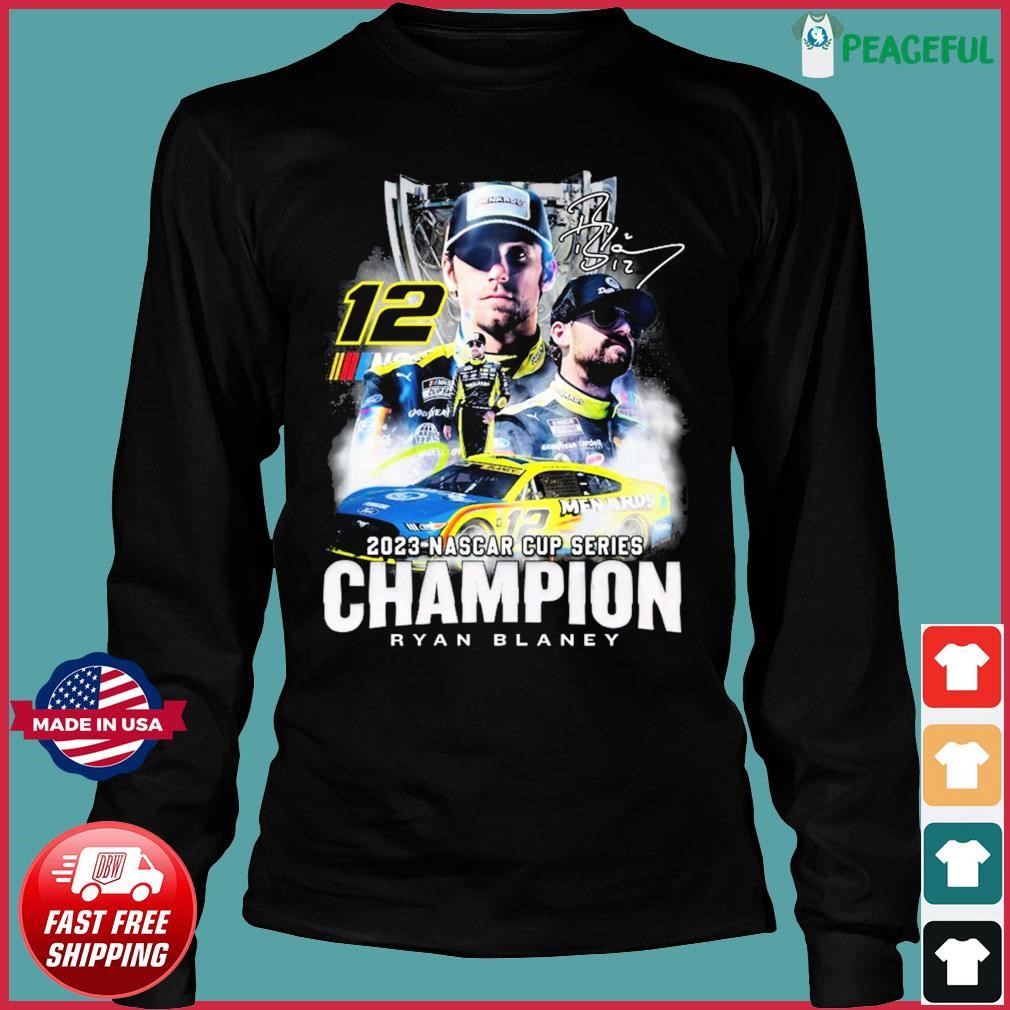 Official 2023 Nascar Cup Series Champions Ryan Blaney Signature Shirt ...