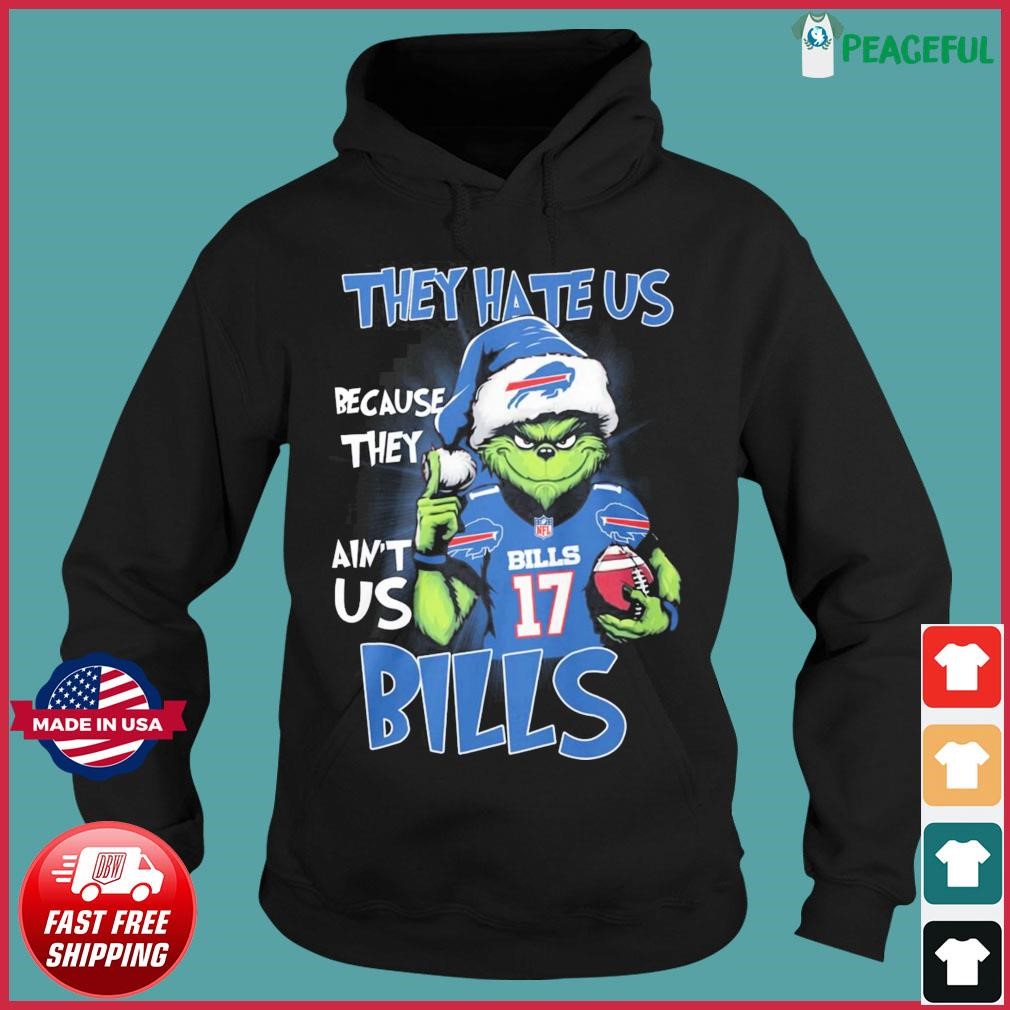 Official Christmas Santa Grinch They Hate Us Because They Ain't Us Buffalo Bills Shirt Hoodie.jpg