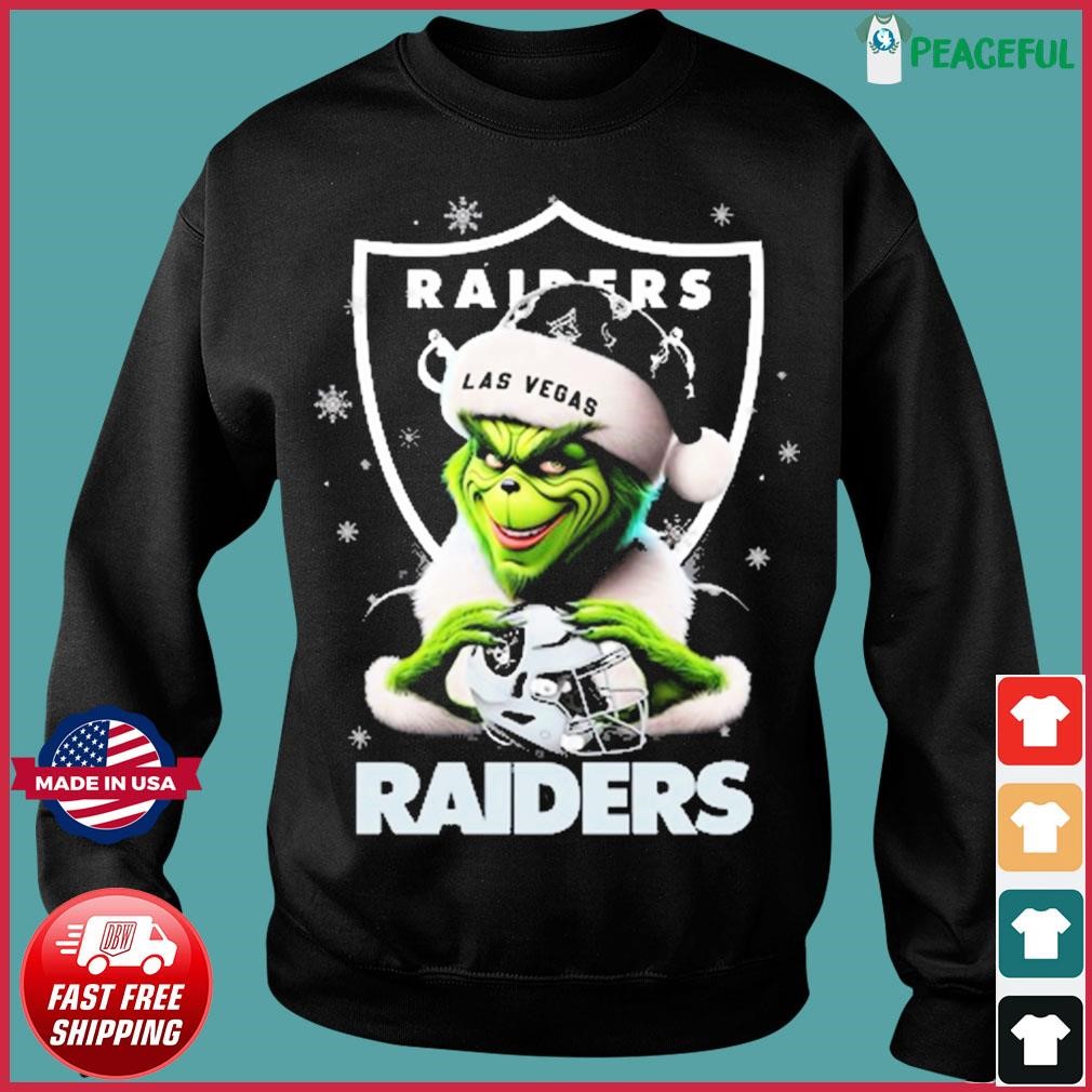 Official Santa Grinch Love Las Vegas Raiders Christmas Shirt, hoodie,  sweater and long sleeve