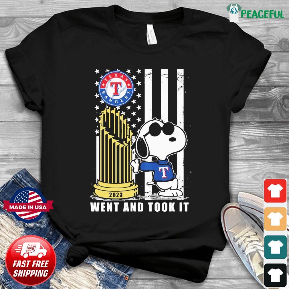 Snoopy Texas Rangers Went And Took It 2023 Champions Shirt, hoodie ...