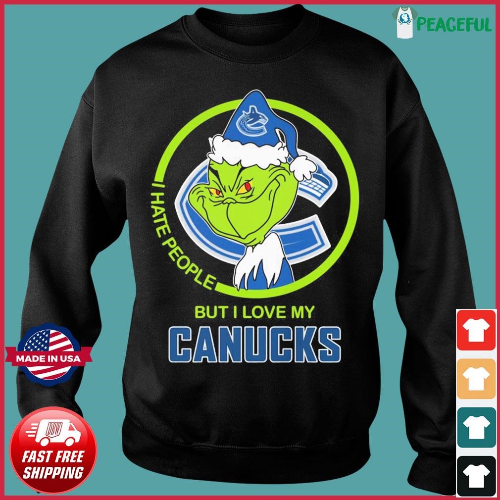 Grinch I Hate People But I Love My Vancouver Canucks T Shirt