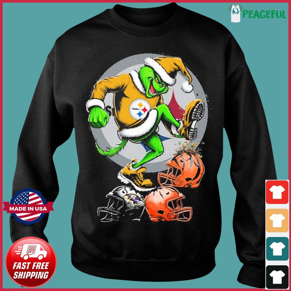 The Grinch Pittsburgh Steelers Stomp On NFL Teams Christmas Shirt ...